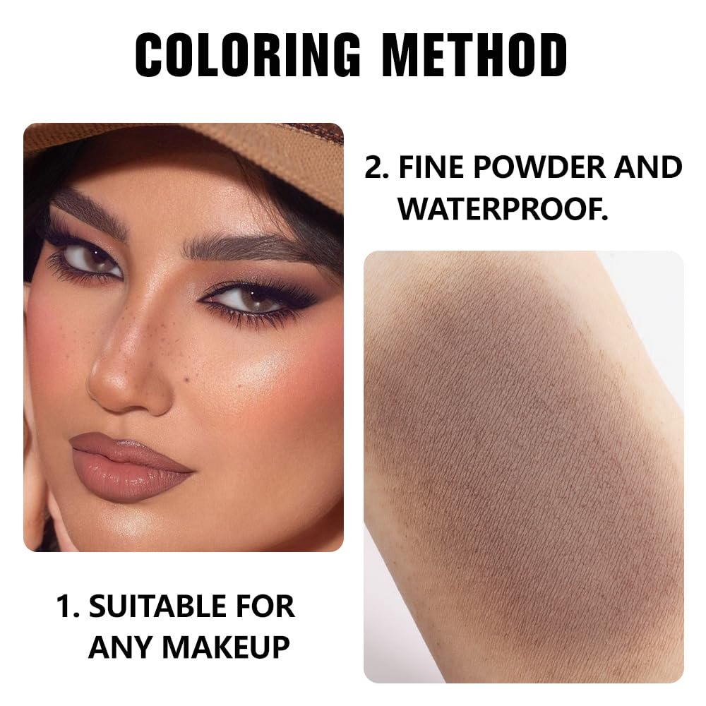 evpct Matte Brown Single Eyeshadow Palette Makeup for Older Women, Nude Cocoa Brown Cream Eye Shadow Palette Makeup Singles for Older Women Matte, High Pigment Waterproof Monochrome Mini Eyeshadow