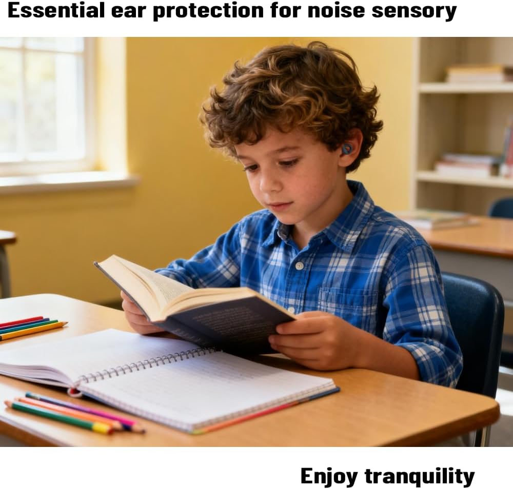 30dB Noise Cancelling Ear Plugs for Sleeping - Reusable Silicone Earplugs for Adults & Kids, Soft Ear Protection for Snoring, Concerts, Lawn Mowing, Travel & Work (6 Ear Tips with Case, Violet)