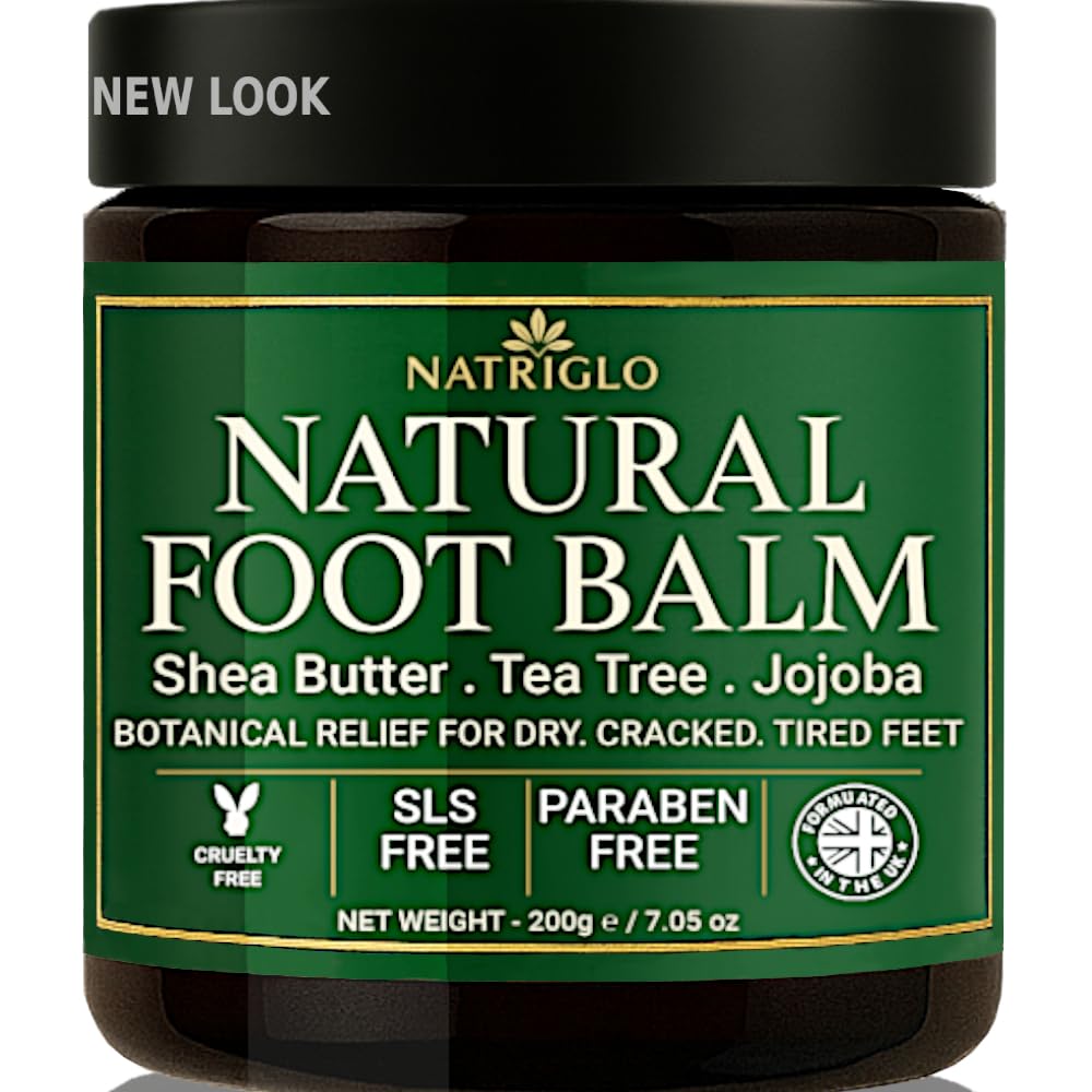 Organic Tea Tree oil Foot Cream for Dry Cracked Heels and Feet, Cracked Heel Repair for Athletes - Foot Cream & Natural Heel Balm for Dry Cracked Feet - Heel Rescue Foot Cream 7.05oz