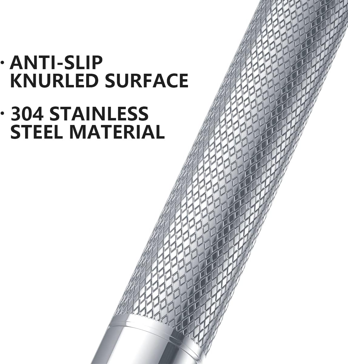 2 Pack 12 Inch Anti Slip Shower Grab Bar 1.25" Diameter,Munzong Stainless Steel Bathroom Grab Bar,Knurled Bathroom Balance Bar,Safety Handrail Support,Handicap Injury Elderly Senior Assist Bath Handle