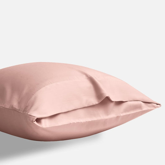 DOZ Pillowcase Set, 100% Viscose derived from Bamboo, Organically Grown, Buttery Soft, Silky, Breathable, Cooling, Oeko-TEX, High GSM, 2-Pack, Envelope Closure (King, Blush)