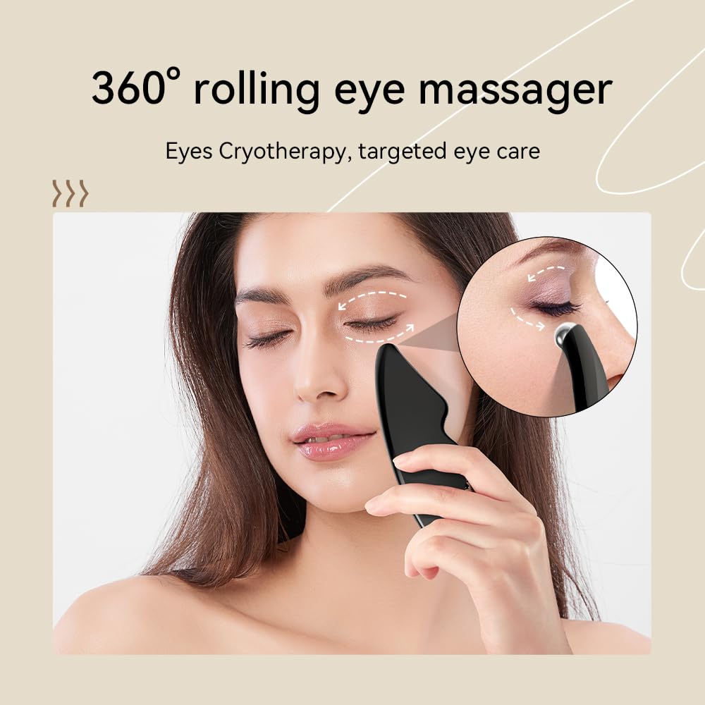 Gua Sha Facial Tools - Guasha Tool for Face and Body, Premium Metal Scraping Massage Tool for Lymphatic Drainage, Skin Rejuvenation, and Relaxation