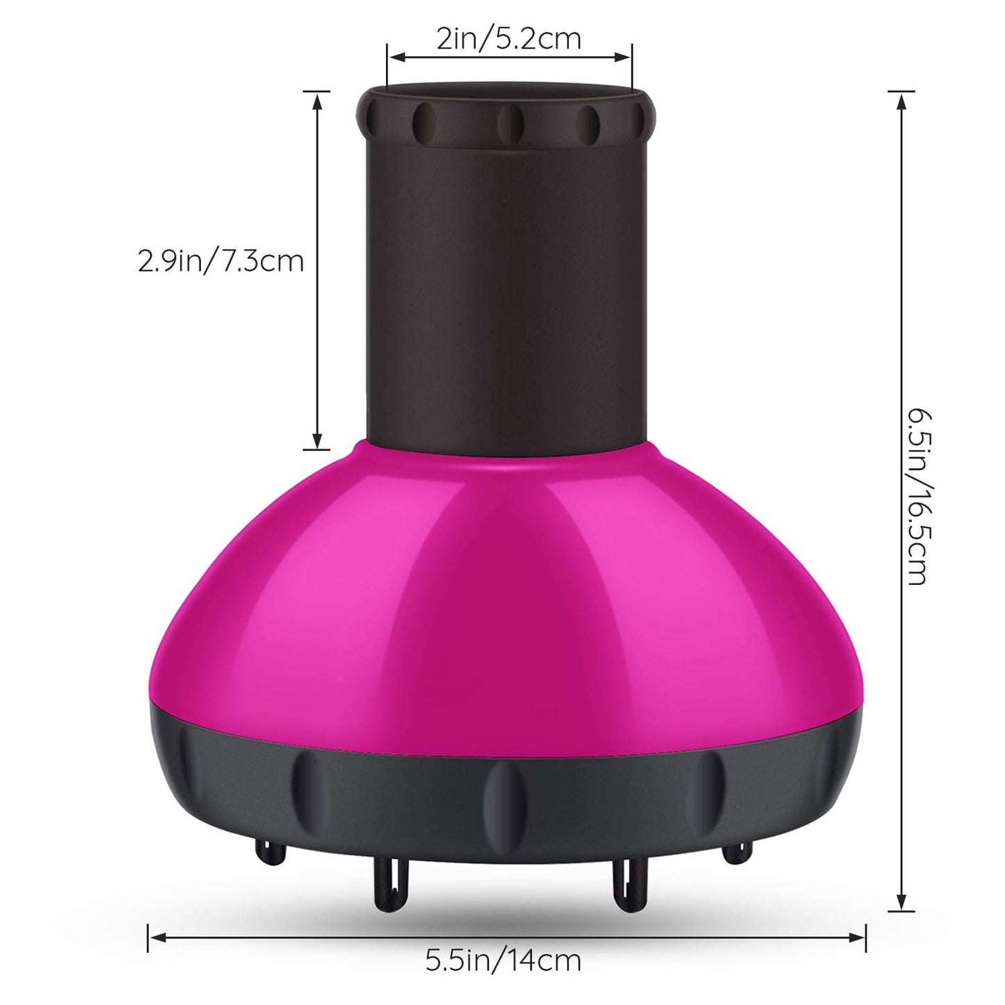 Segbeauty Hair Diffuser Adjustable Air Flow, Professional Deep Bowl Diffuser Attachment for Wavy Natural Thick Curly, Salon Frizz-free Fast Blow Dry Diffuser Attachment with 1.57-1.97in Nozzle (Red)