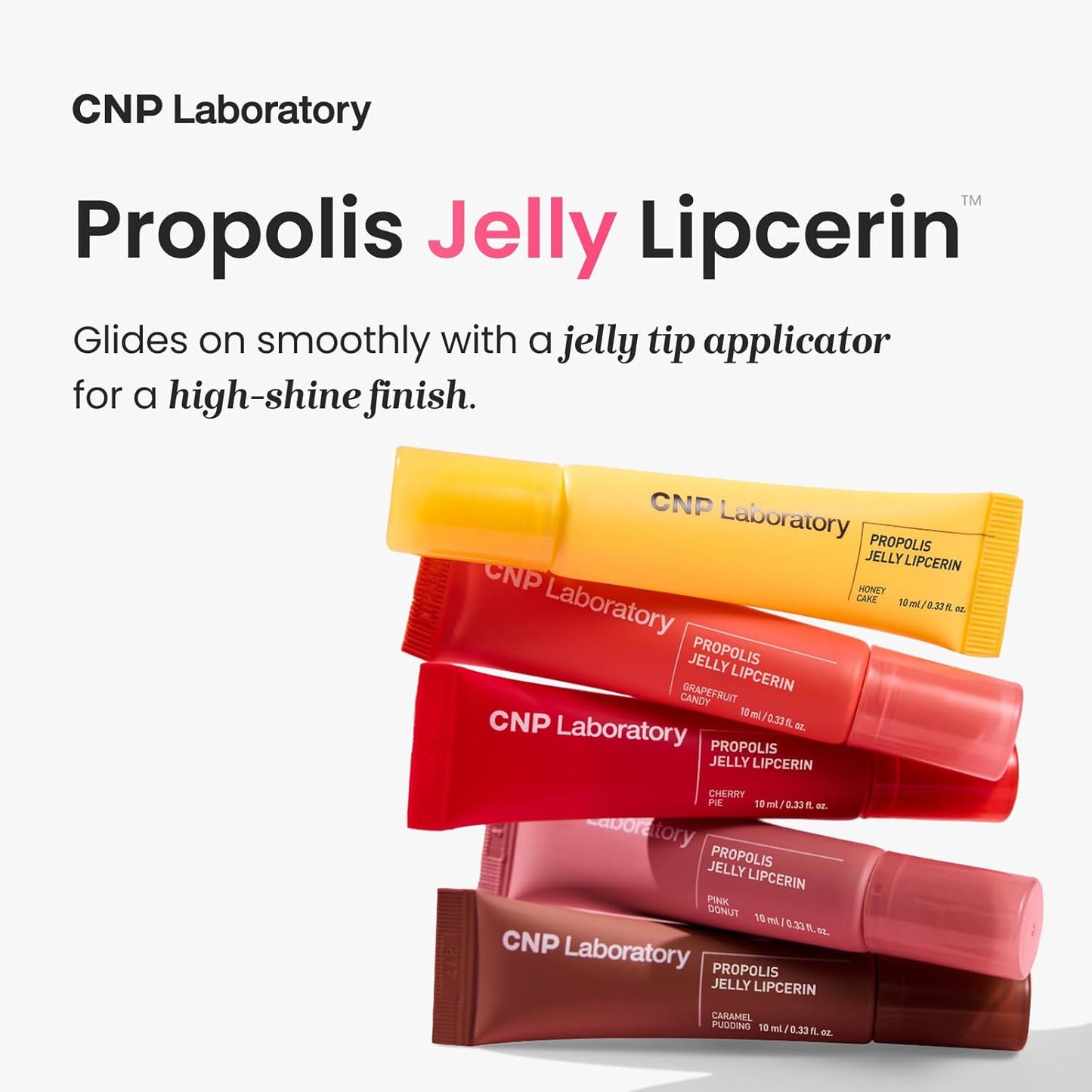 CNP Propolis Jelly Tinted Lipcerin™ - 02 Pink Donut, Hydrating Lip Balm & Gloss with Manuka Honey + Hyaluronic Acid, Korean Skincare, 0.3 fl.oz.