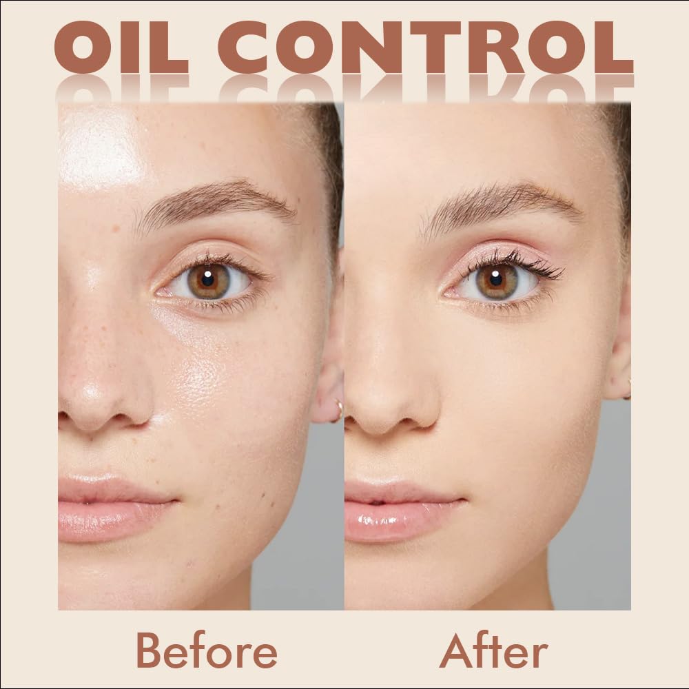 Oil Control Matte Perfection Face Powder Compact For Women, Matte Smooth Flawless Setting Powder Makeup, Polvo Compacto De Maquillaje, Waterproof Long Lasting, 0.35Oz,(Nude Translucent, 1)