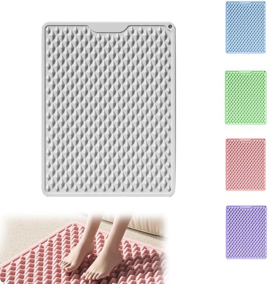 LmlJoo Silicone Cushion Portable Foot Reflexology Pad Foldable Foot Massage Mat Pressure Point Massage Mat Anti-Fatigue Standing Desk Mat Standing Pad Relieves