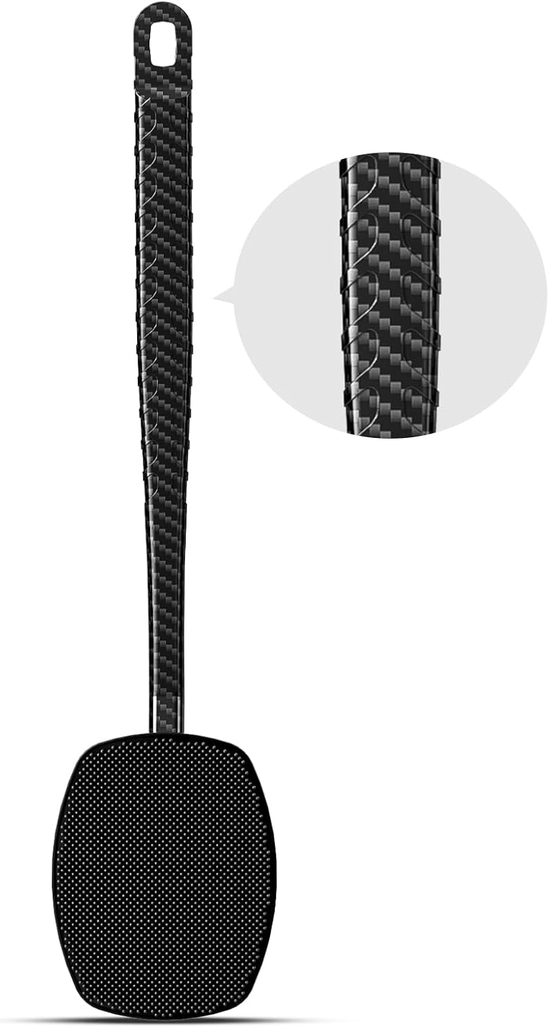 New Carbon Fiber Silicone Back Scrubber for Shower, Back Shower Brush with Long Handle Back Scrubber for Men and Women