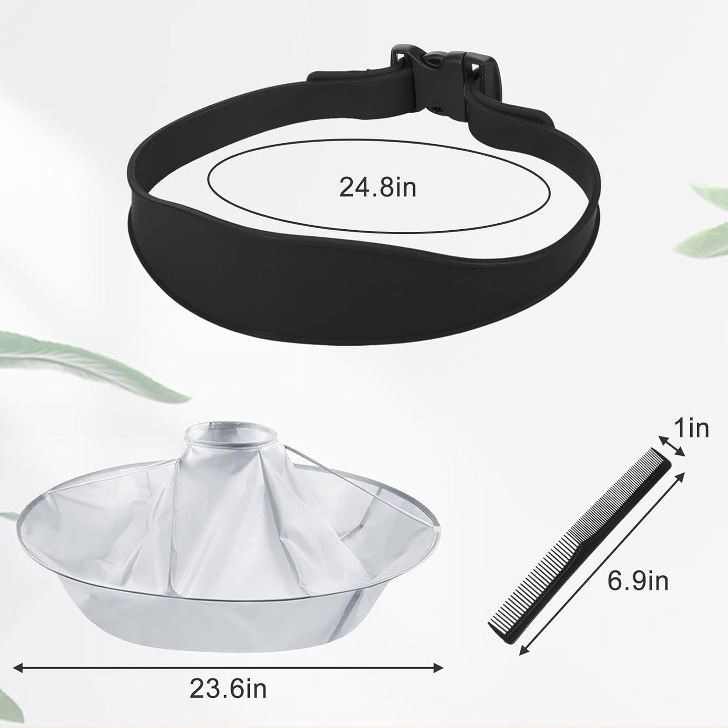 Fade Haircut Guide for Men, Self Haircut Kit for Men, Include Hair Cutting Guide & Cape Umbrella & Comb, Neckline Shaving Templat, DIY Hair Cutting Accessories Tools for Home (Black)