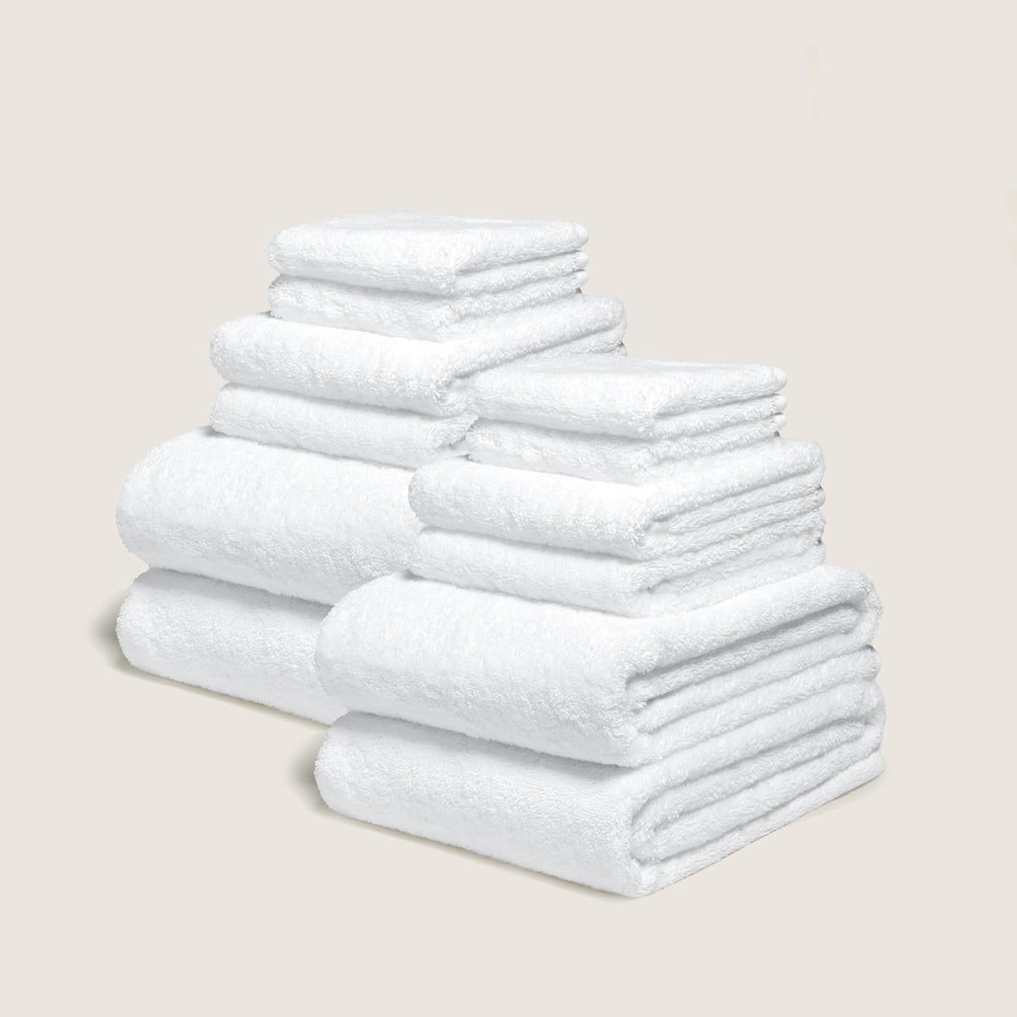 Italic Ultraplush 12-Piece Family Towel Set – Luxury Bath Towels, Hand Towels & Washcloths – Quick Dry, Plush & Absorbent 800GSM 100% Australian Cotton for Bathroom & Spa (White)