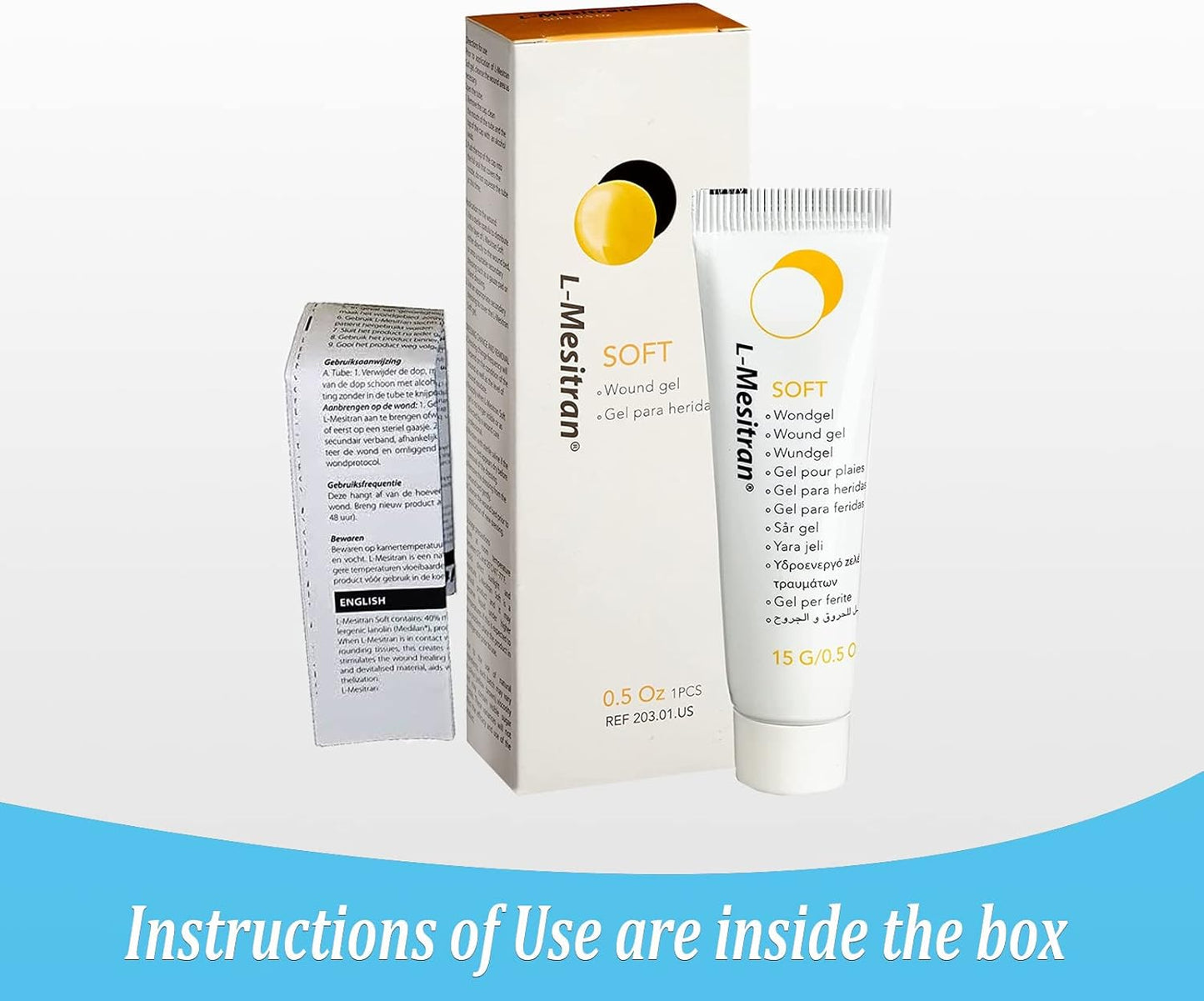 Medical Grade Honey Wound Gel Healing Ointment for Scars Abrasions Burn Hypoallergenic & Soothing Properties for Acute and Superficial Wounds for Elderly & Adults (2 Tubes of 0.5oz)