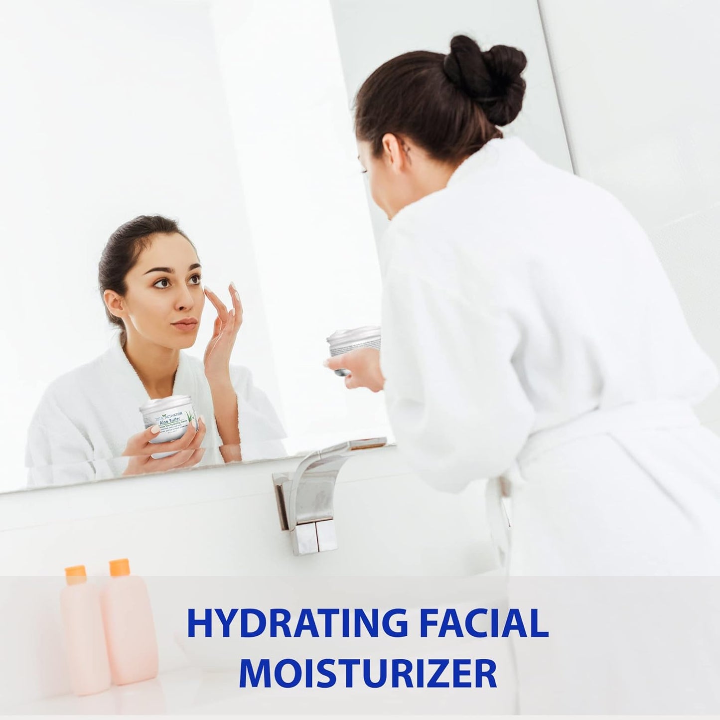 Total Activation Large 8 oz Hawaiian Aloe Vera Cream for Face, Moisturizer to use Day or Night, Anti Wrinkle Aloe Vera Lotion for Skin, Sunburn Relief, and Dry Skin