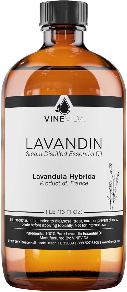 VINEVIDA Lavandin Essential Oil 16 oz - Undiluted, Pure, Vegan, and Sustainable
