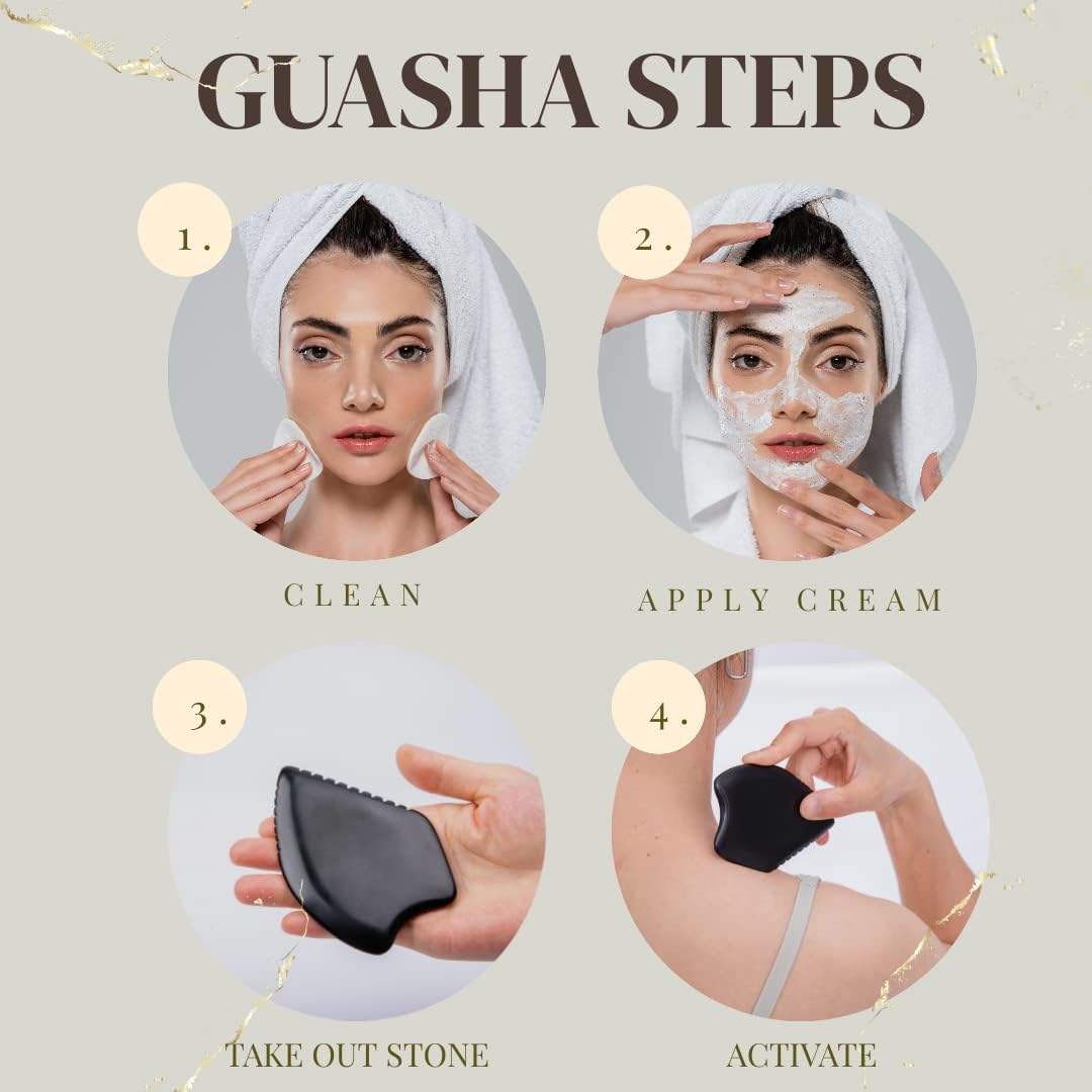Gua Sha Facial Massage Tools, BianStone Traditional Face & Body Massage Tool, Lymphatic Drainage Face Sculpting Tool, The Newly Upgraded Unique Tooth Edge