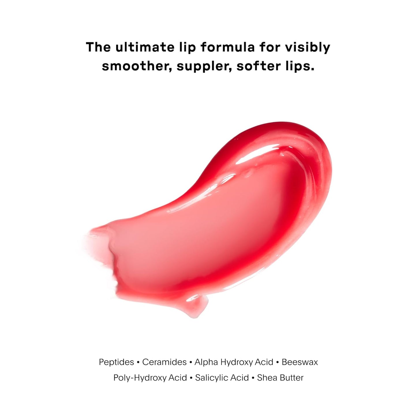 U Beauty The PLASMA Tinted Lip Compound - Anti-Aging & Anti-Wrinkle Lip Gloss, Hyaluronic Acid, Shea Butter & Peptides for Hydration & Plumping, Rose - 15 mL