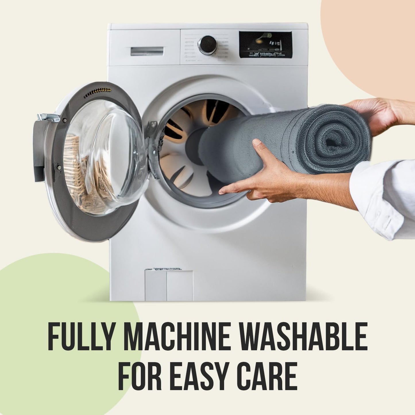 ITSOFT Memory Foam Bath Mat 59x23, Non Slip, Machine Washable, Quick Dry & Absorbent Rugs, Bath Mats for Bathroom Floor, Tub & Shower, Bathroom Rug, Beige