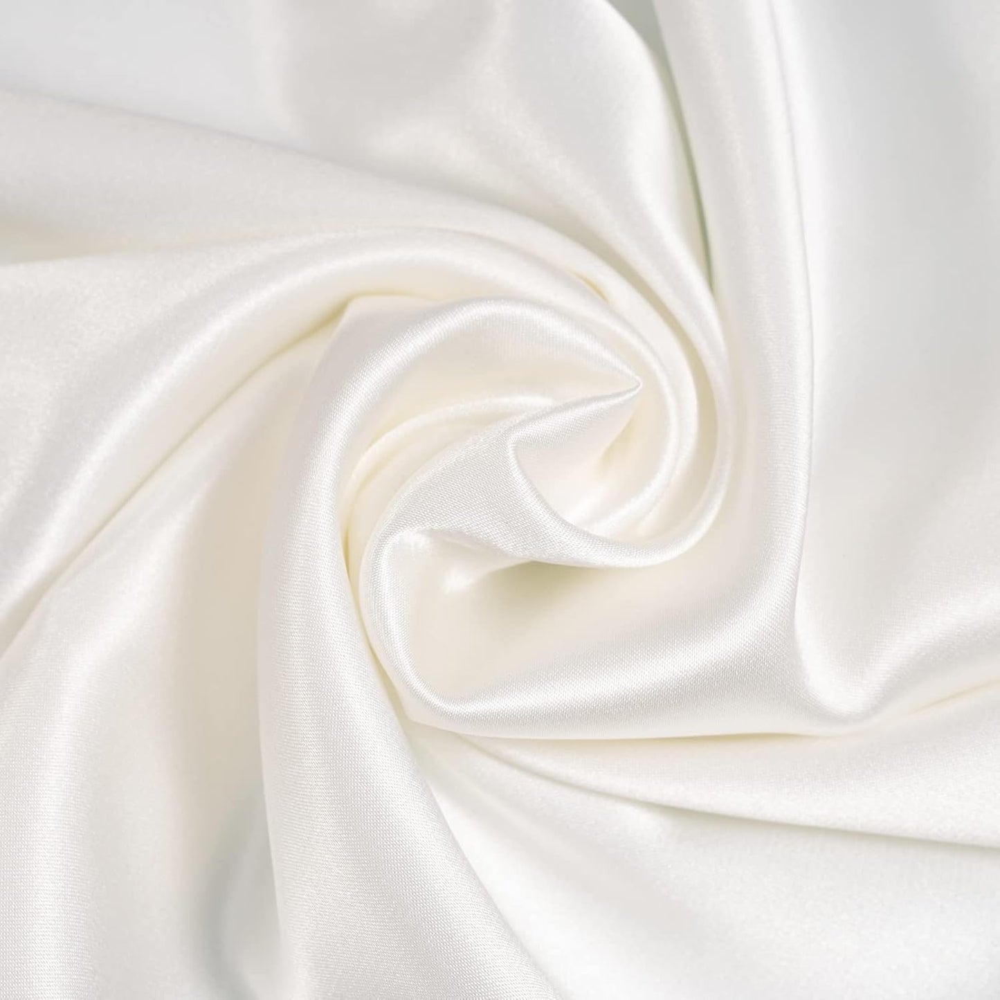 Vegan Silk Sleep Set, Vegan Silk Pillowcase with Large Scrunchie and Eye Mask for Hair and Skin, Self Care Essential Satin Night Routine Kit (Cream Color)