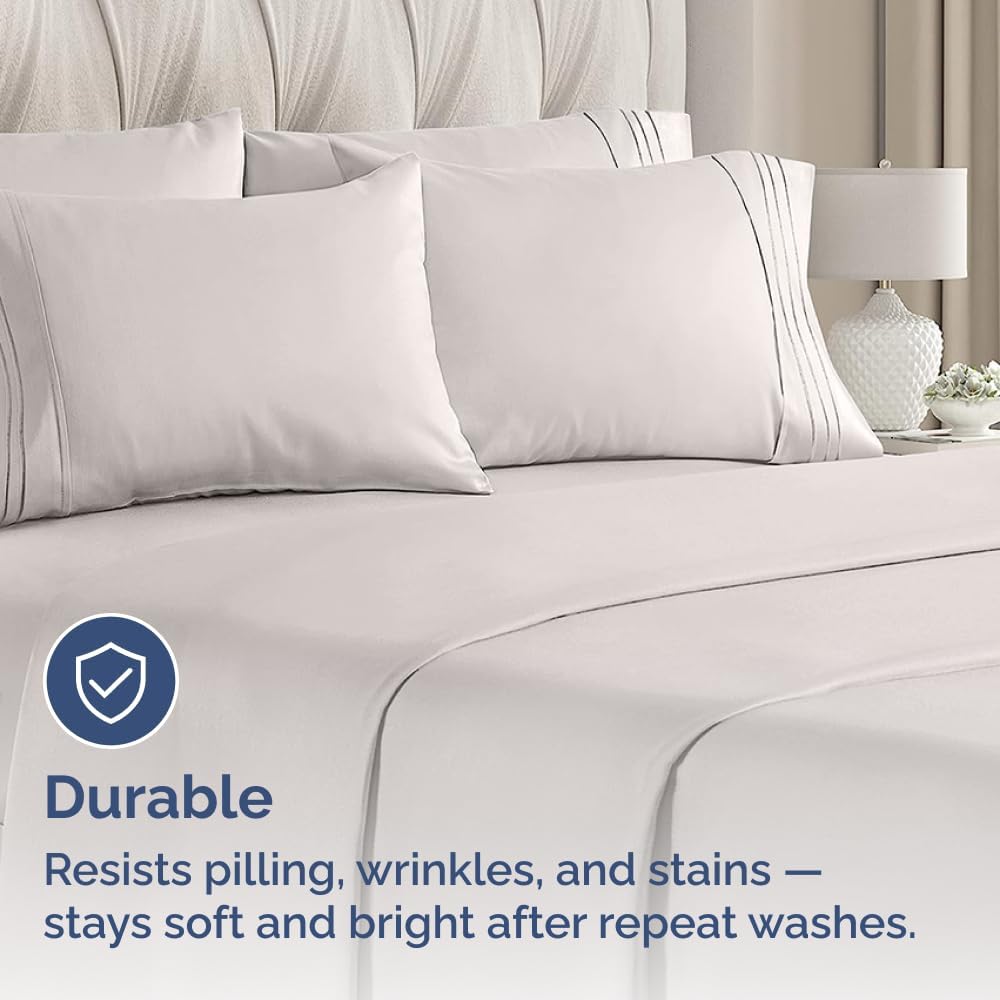 Standard Pillow Cases Set of 10 - Ultra Soft Hotel Quality Pillowcase Covers - Comfy & Wrinkle Free - Shrink, Stain and Fade Resistant - Machine Washable Pillow Protectors - 10 Piece Set - Light Grey