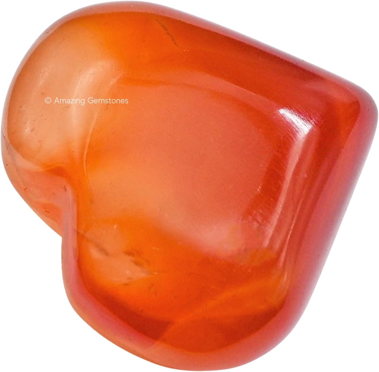 Amazing Gemstone Red Onyx Agate Crystal Heart Palm Stone - Pocket Massage Worry Stone for Natural Body Chakra Balancing, Reiki Healing and Crystal Grid