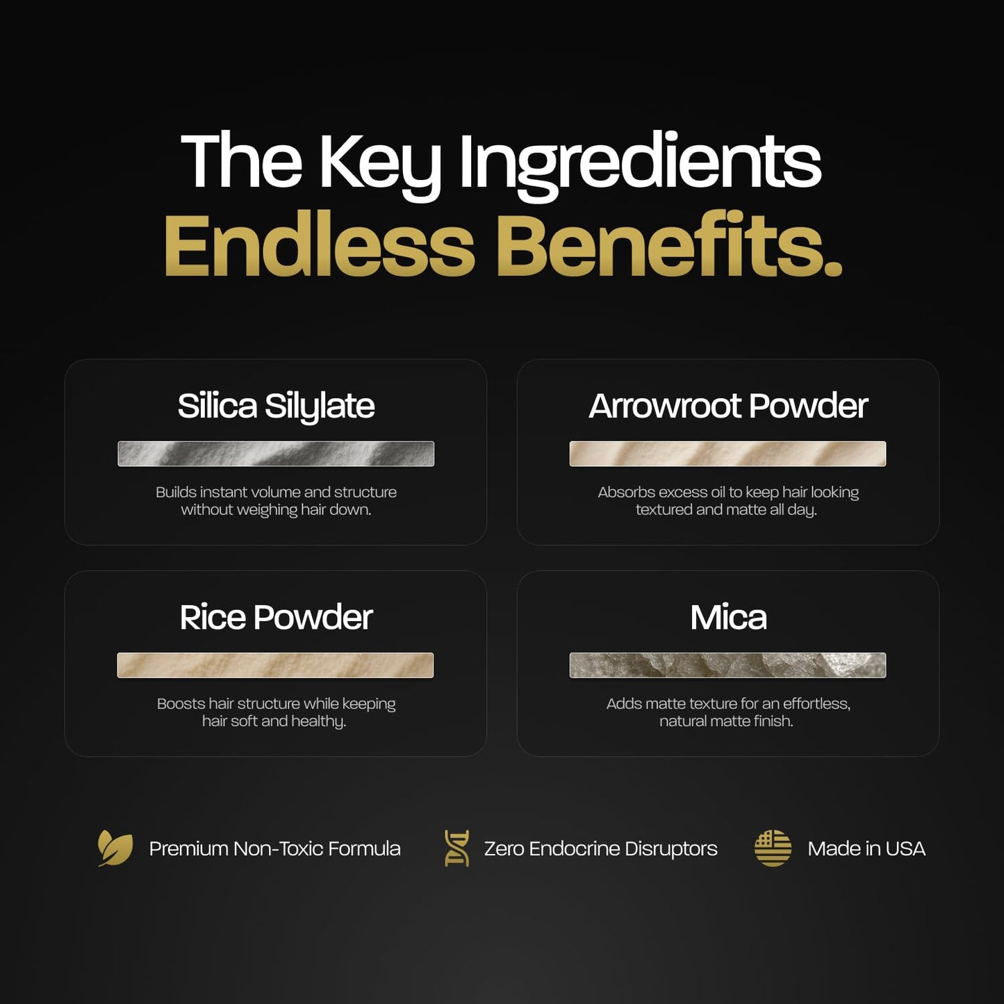 BASED Hair Texturizing Powder, Lightweight & Volumizing Hair Styling Powder with Matte Finish, Add Texture to Hair with Medium Hold, Best for Short to Medium Hair, (1.69oz Bottle, Pack of 3)