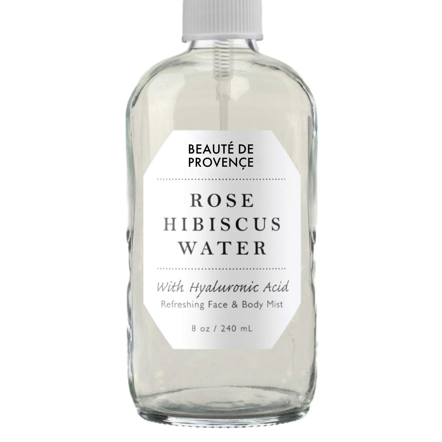 Rose Water Spray for Face & Body Refreshment with Moisturizing Hyaluronic Acid and Hibiscus water | Instant Hydration, Cooling, Calming & Conditioning (8 FL OZ)