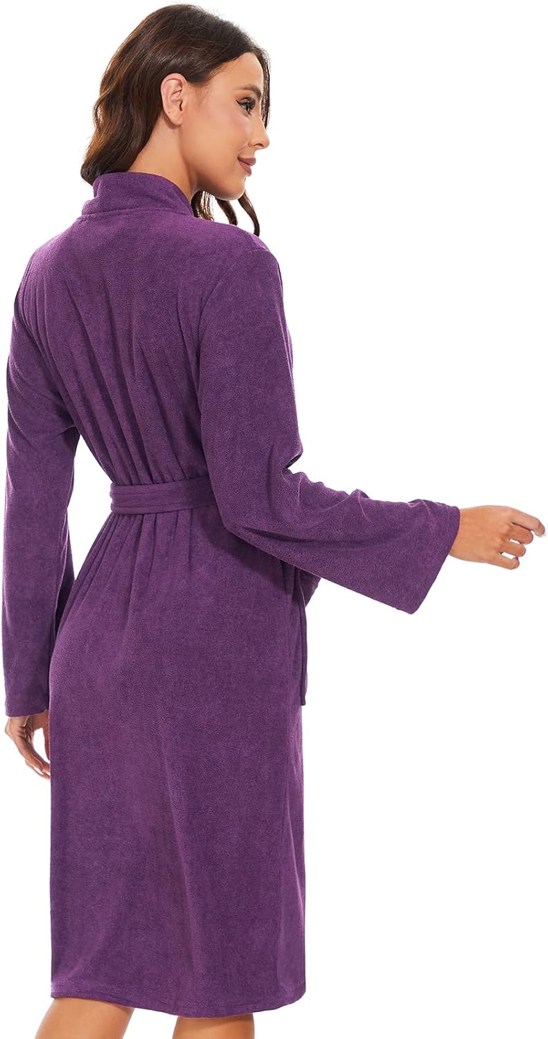 Orrpally Women Kimono Robes Lightweight Terry Cloth Bathrobe Knee Length Bath Robe
