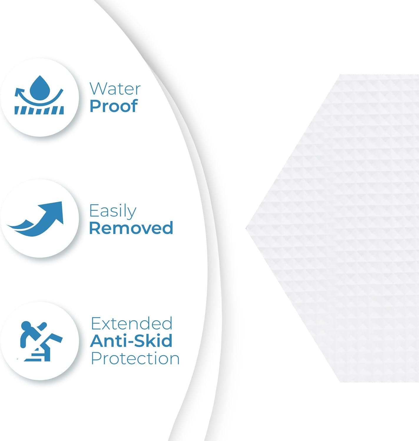 Anti Slip Shower Stickers 24 PCS, White Non-Slip Shower Strips for Adults, Premium Adhesive Bath Tub Stickers