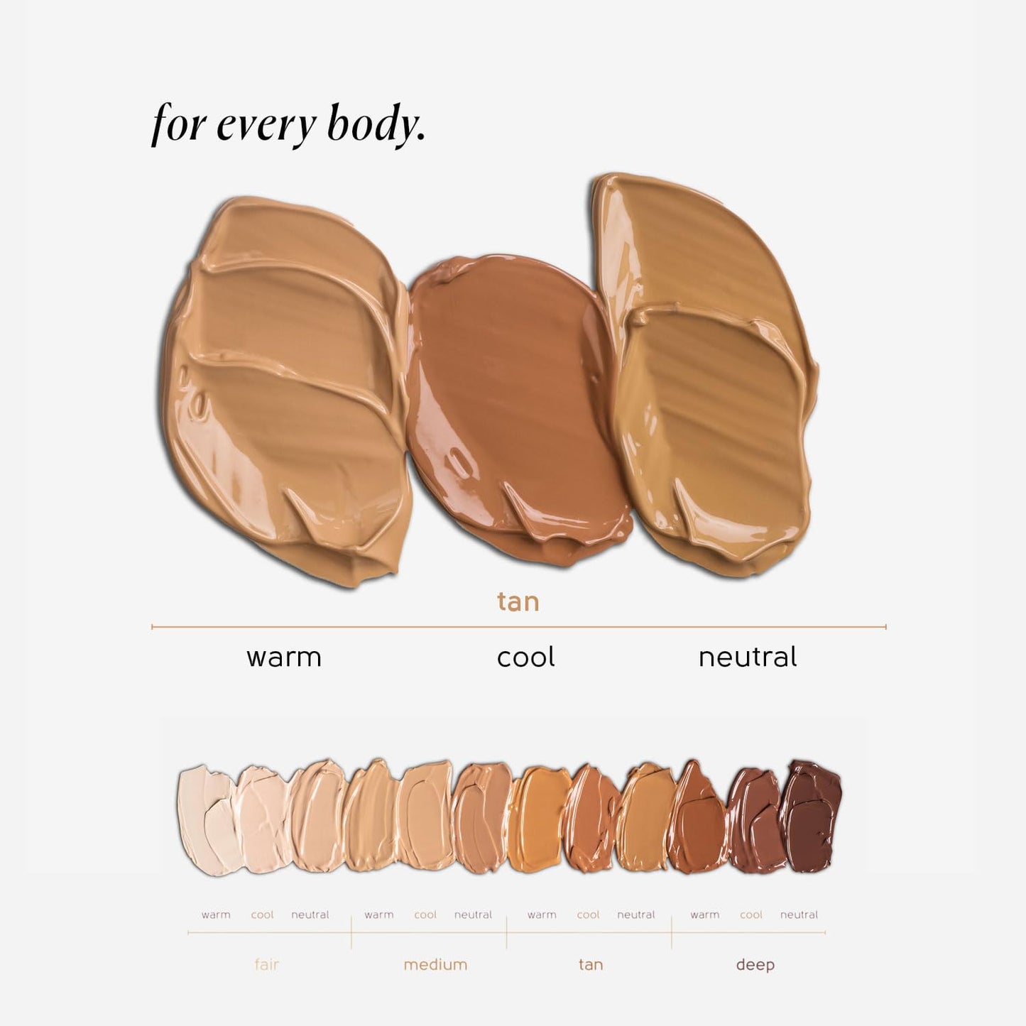 Tinge Tint Body Makeup, Lasts Up to 48 Hours, Medium Coverage Cream With Amino Acids, Hyaluronic Acid & Lysine, Semi Matte Finish, Water & Transfer Resistant, 3.38 Fl Oz - Tan Cool