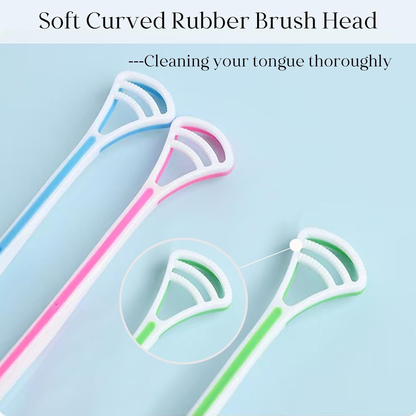 6PCS Copper Tongue Scraper Set Tongue Cleaner Oral Tongue Tools for Fresh Breath and Mouth Hygiene Care with Travel Case