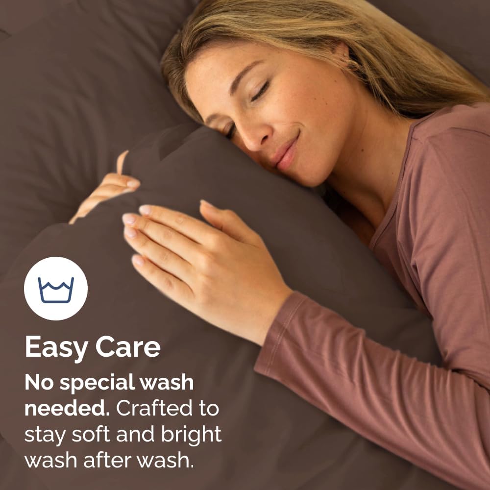 Queen Pillow Cases Set of 10 - Ultra Soft Hotel Quality Pillowcase Covers - Comfy & Wrinkle Free - Shrink, Stain and Fade Resistant - Easy-Care, Machine Washable Pillow Protectors - 10 Pcs Set - Brown