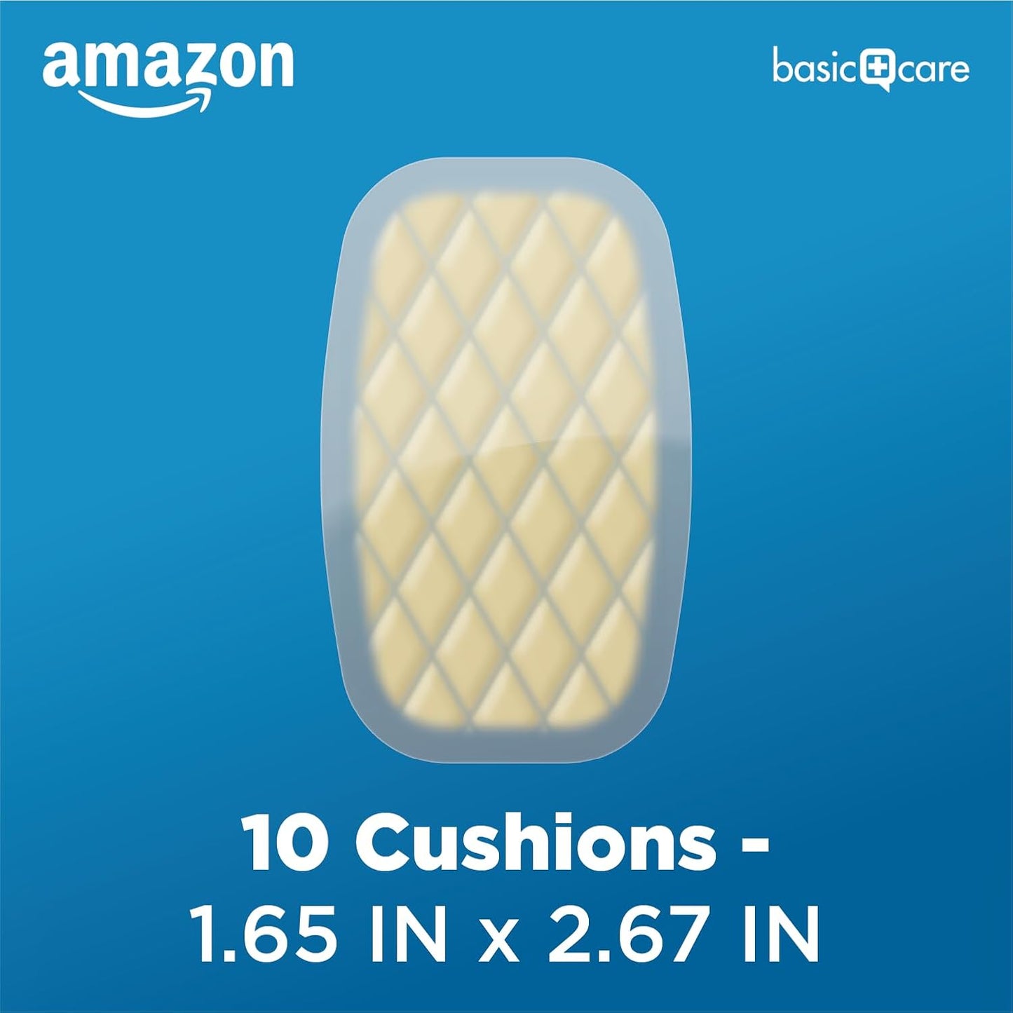 Amazon Basic Care Extreme Hydrocolloid Gel Blister Cushion Bandages, 1.65 in x 2.67 in, 10 ct