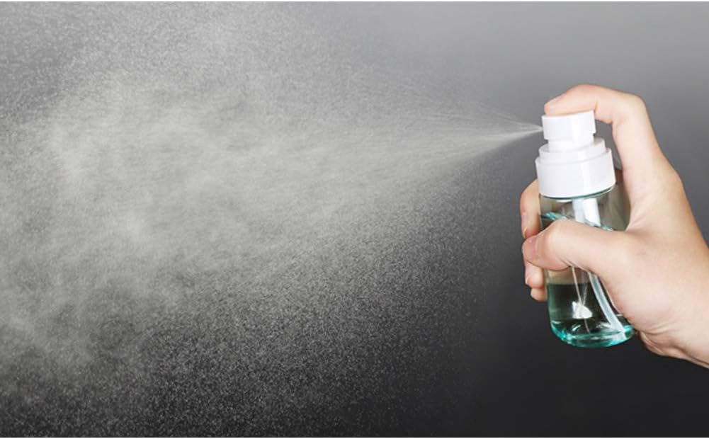 Refillable Cosmetic Spray Bottles for Fine Mist Plastic Empty Clear Refillable Travel Container Essences Rose Water Mister (2 Ounce,60ML)