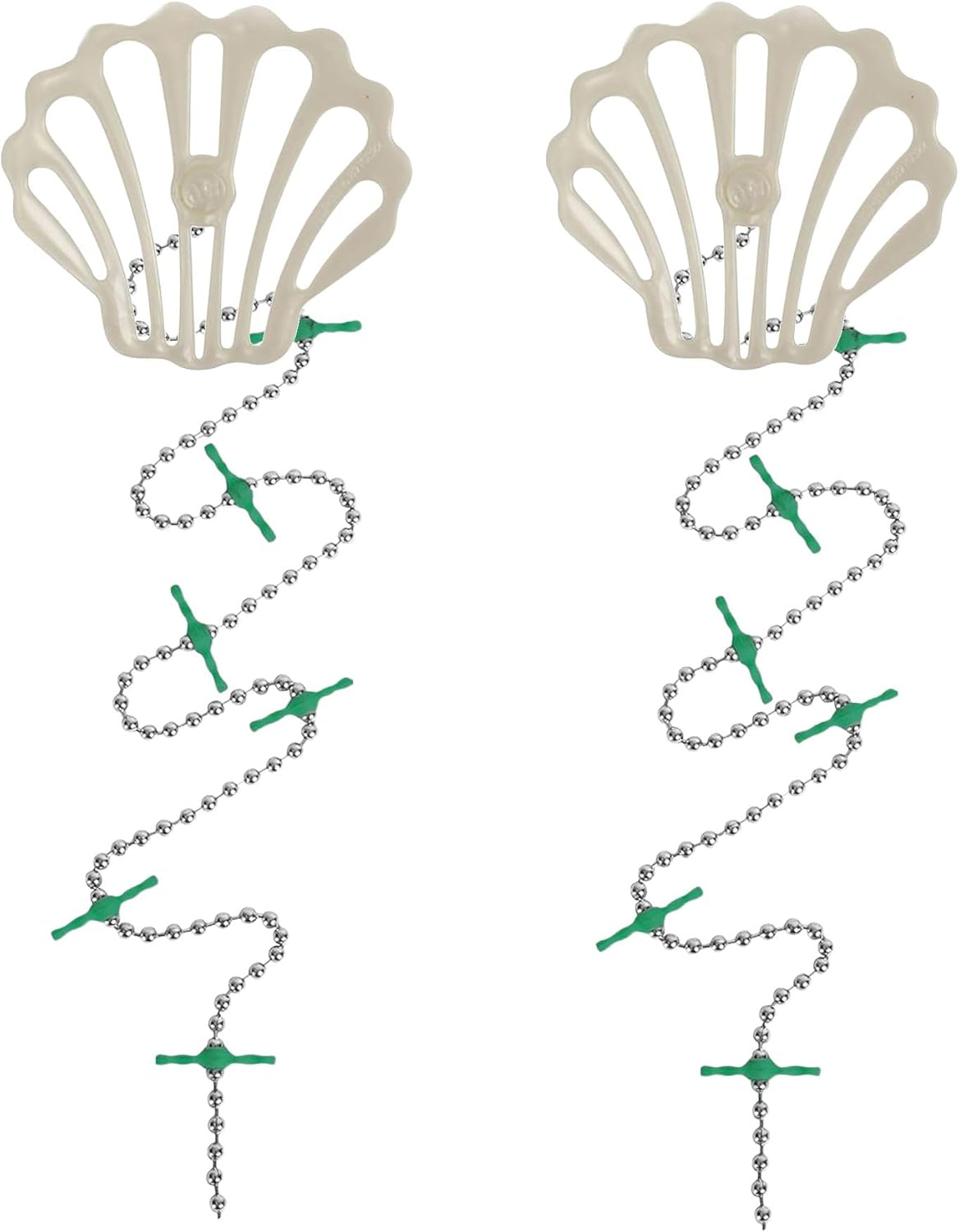 DrainWig Shower Drain Hair Catcher – Disposable White Ocean (2-Pack) – No-Touch Hair Removal for Flat Shower Drains – As Seen on Shark Tank