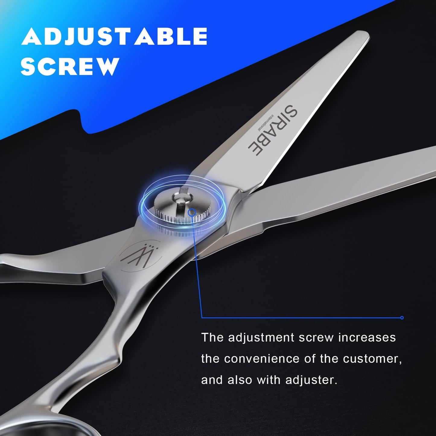 Sirabe Professional Hair Scissors Shears, 6.5" Extremely Sharp Blades, Hair Cutting Scissors Barber Kit Haircut Scissors, for Home Salon Hairdressing