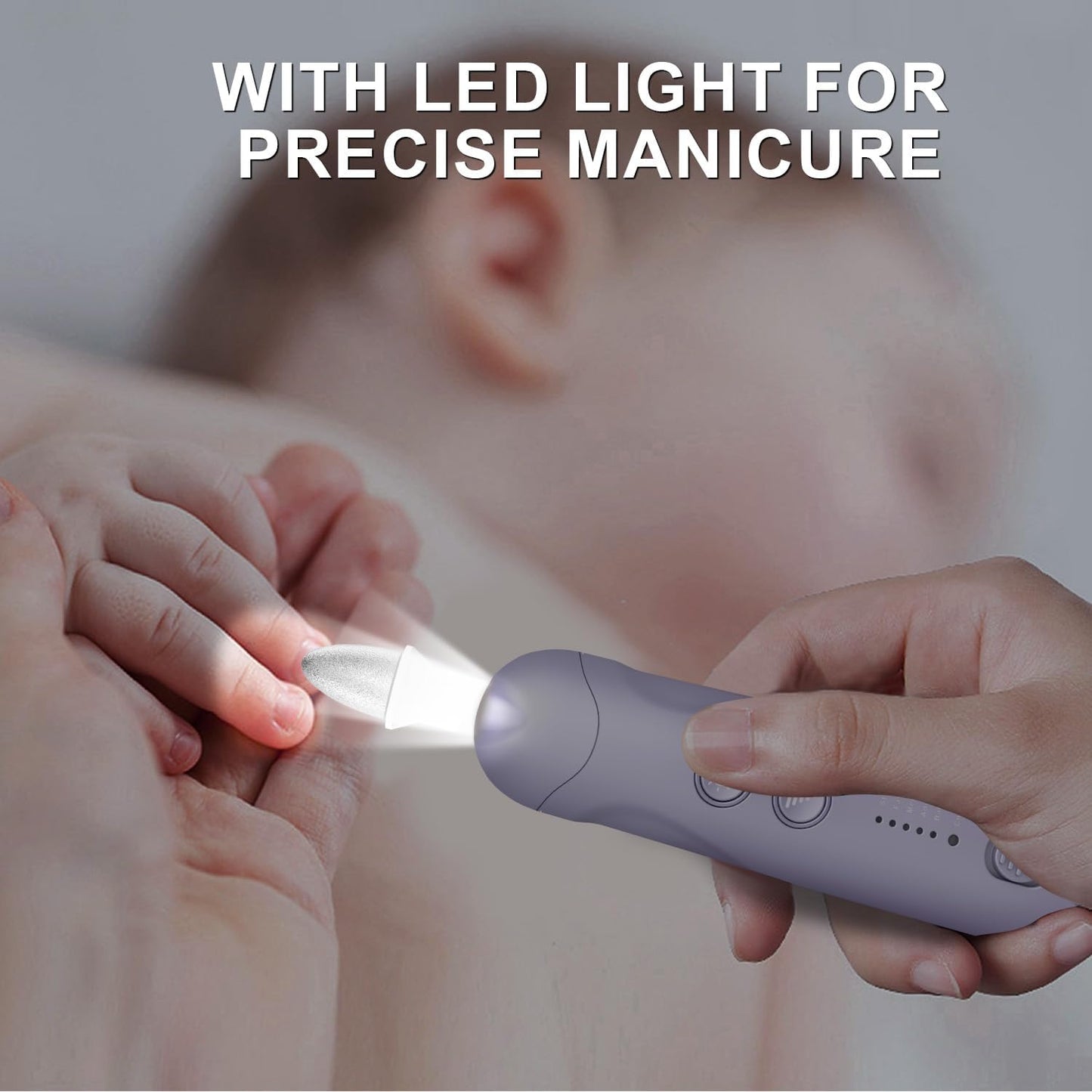 4 Pack Professional 9-in-1 Nail Drill Kit, Electric Nail File, Cordless 5 Speeds for Effortless Nails Care,Purple