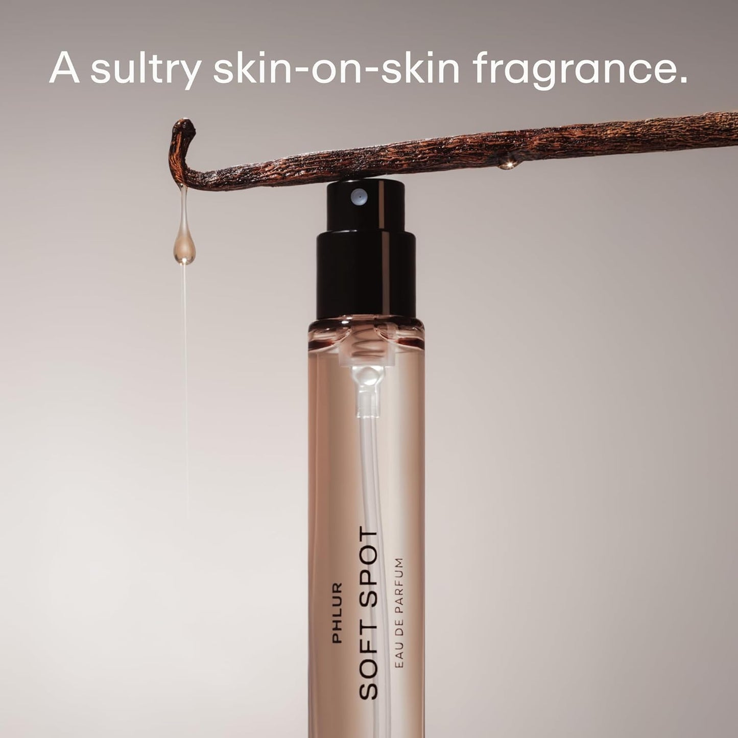 PHLUR Soft Spot Eau de Parfum - Travel Size Perfume Fragrance - Floral Amber Musk Perfume with Bergamot, Mandarin, Jasmine, Sandalwood & Vanilla (9.5mL)