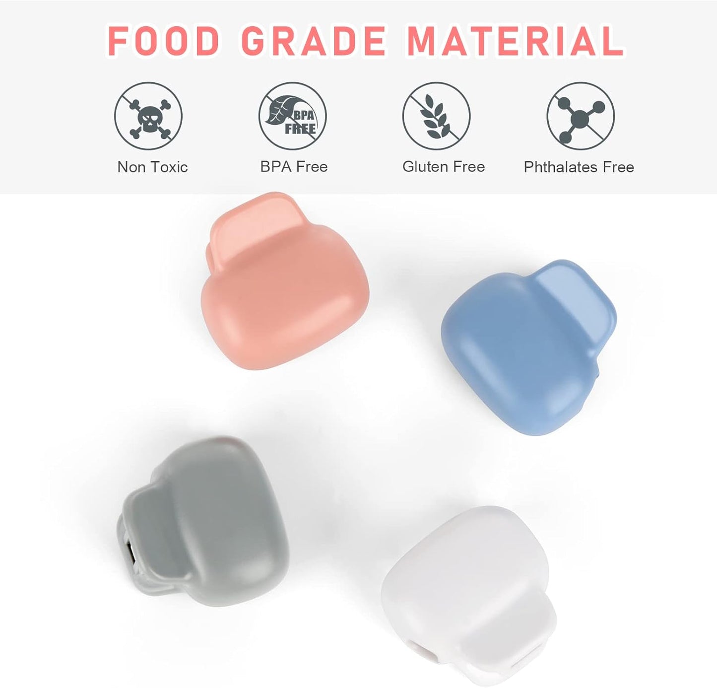 Toothbrush Covers Caps Family Pack:Tooth Brush Coveres Travel Case Protector Plastic Clip for Household Travel, Fits Electronic and Manual Toothbrushes for Adults Kids (4-color)