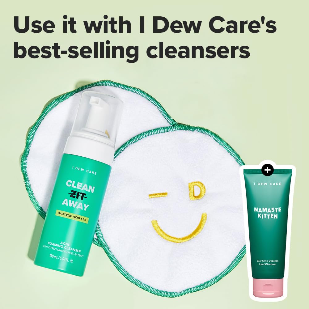 I DEW CARE - Soft Handy Towel | Fast Absorbent, for Hand and Face, Travel Size, Toiletries, Quick Dry, Facial Skincare Washcloth, Reusable Face Pads, Washable Microfiber, 1 CT