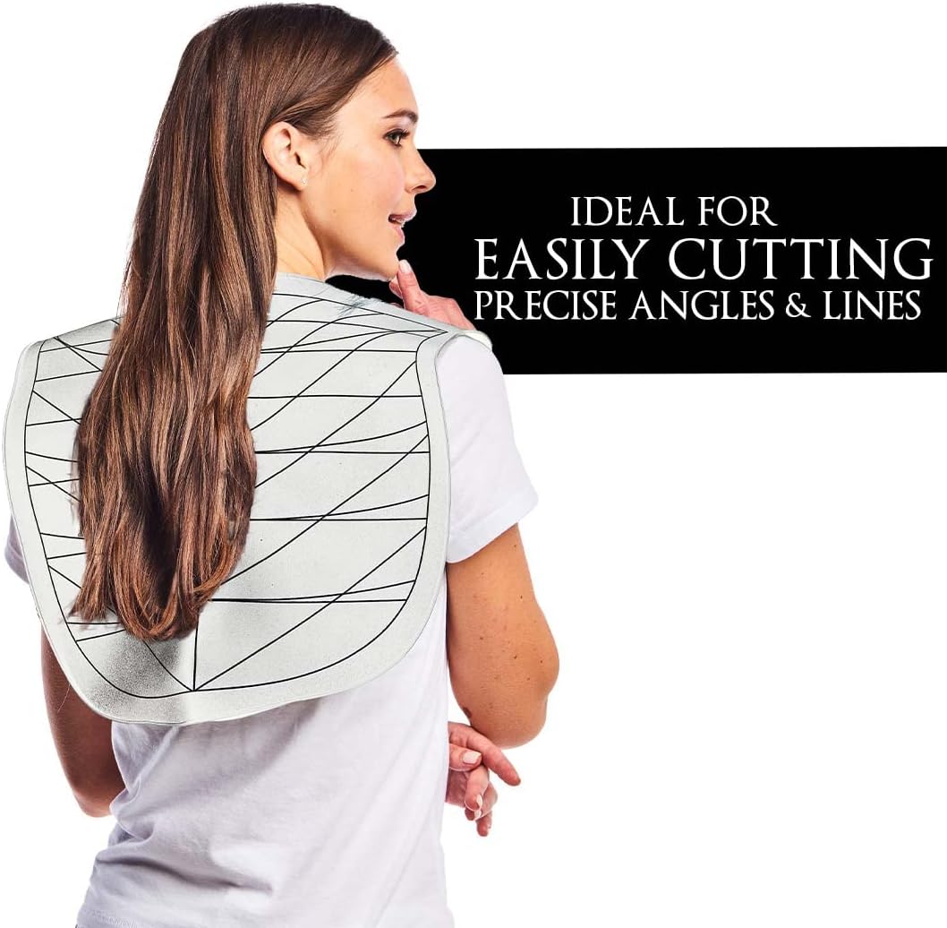 Betty Dain Hair Cutting Guide Collar, Angular and Straight Cutting Guidelines, Weighted, Non-slip, Waterproof Rubber Material