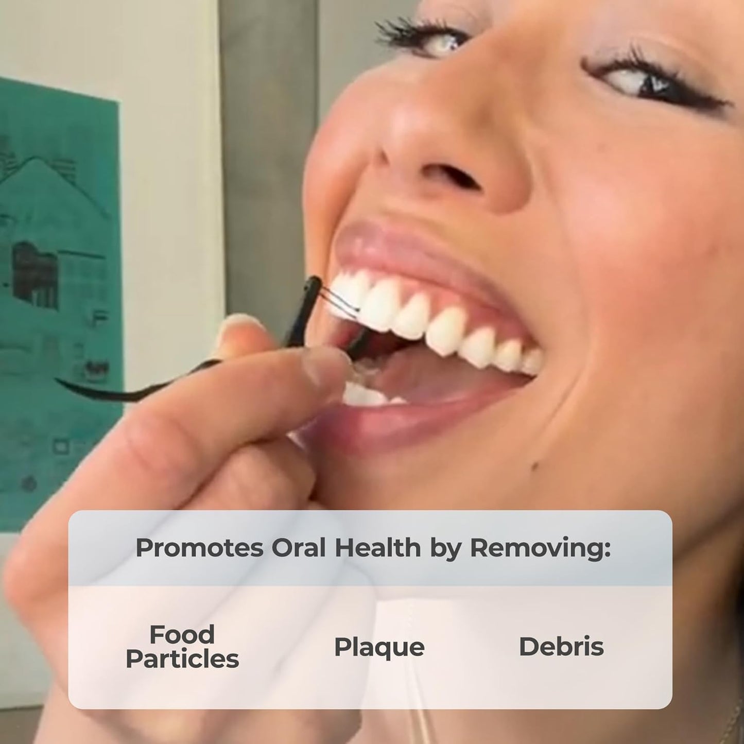 PUL Dental Floss Picks – Mint Teeth Flossers for Deep Cleaning, Removing Food Particles & Plaque – Shred-Resistant Nylon Floss, Plant-Based Handle, Fluoride Free – for Adults & Kids (200 Count)