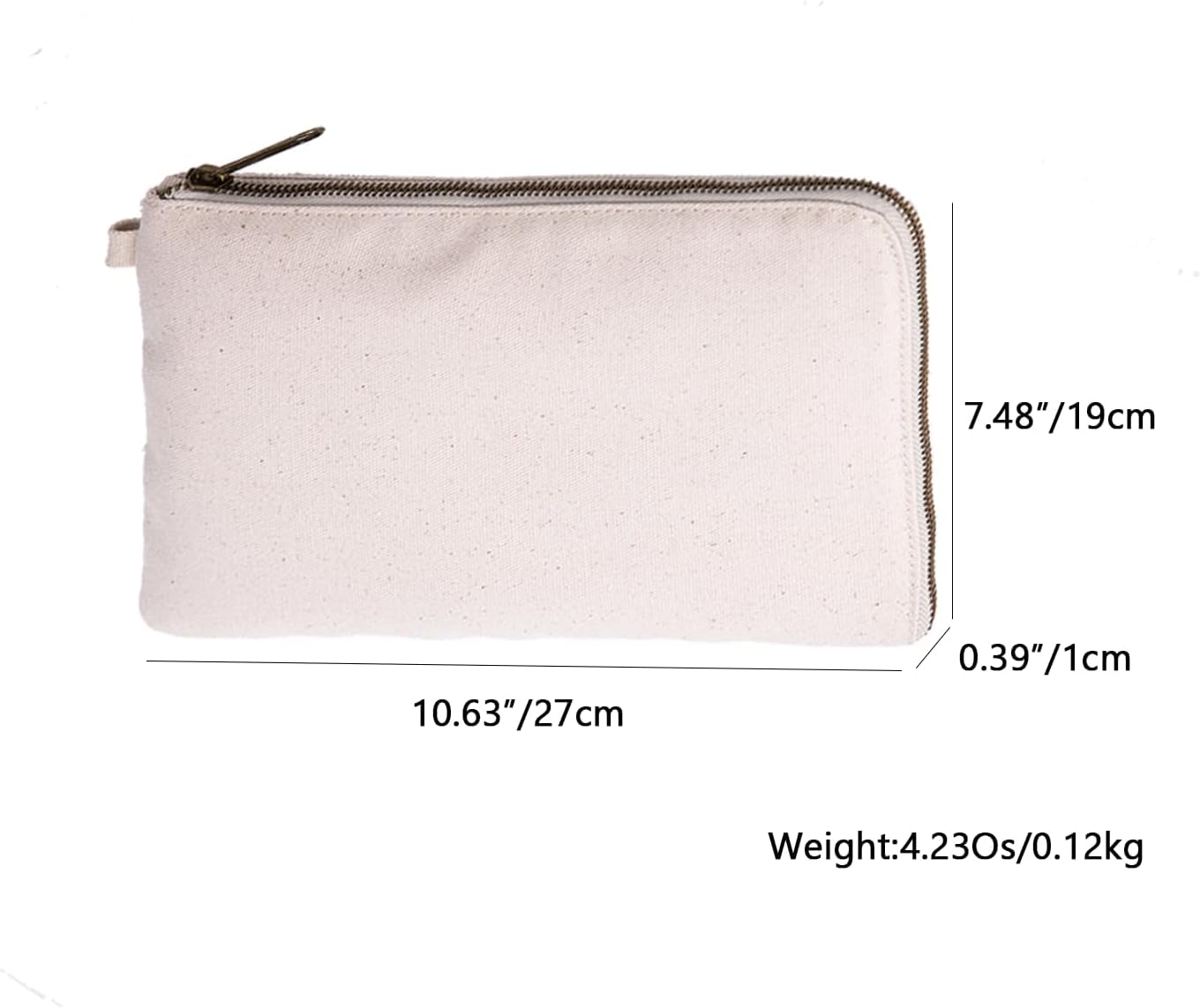 Zipper Pouch Storage Bag Simple and Stylish Women's Cosmetic and Travel Bag (Beige-improved-3)