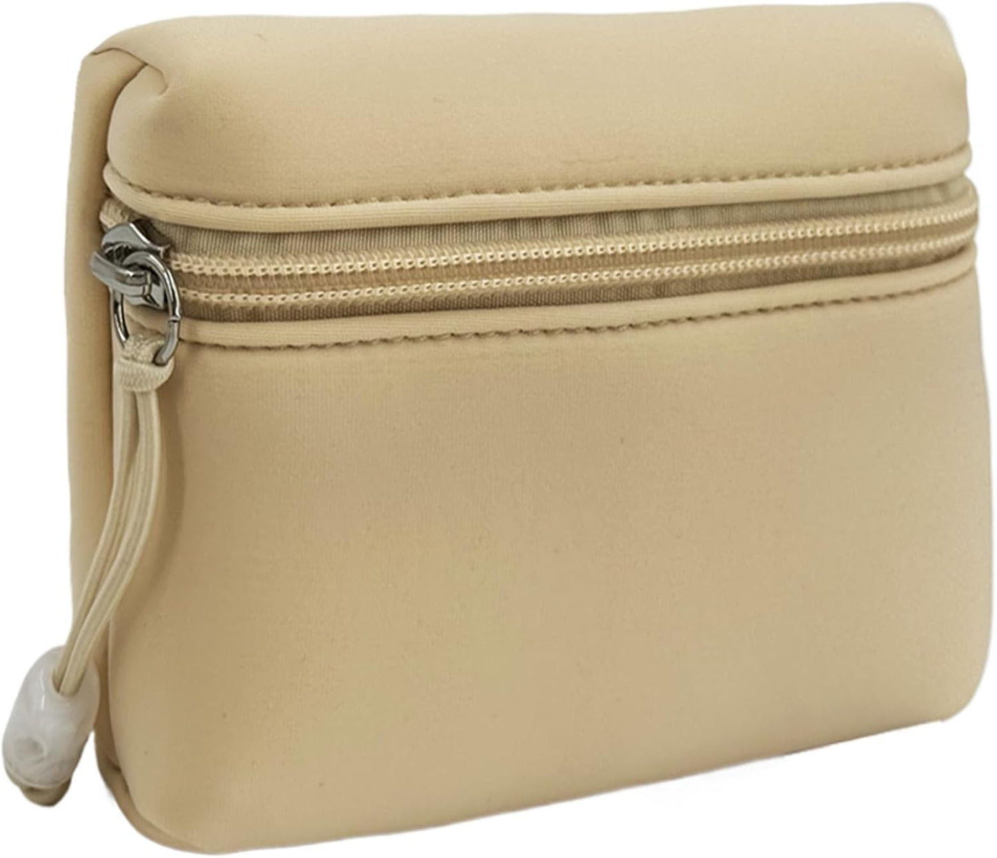 YDR Period Bag for Women, Soft Cotton Sanitary Napkin Storage Bag, Cute Cosmetic Pouch for Travel with Zipper