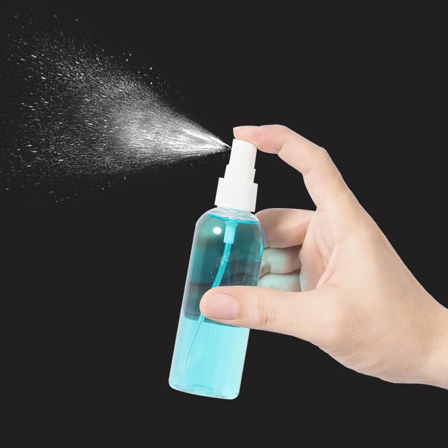 100PCS 2oz/60ml Small Spray Bottle, Clear Fine Mist Spray Bottle Mini Empty Hair Spray Bottle, Plastic Refillable Cosmetic Containers for Plants, Cleaning, Misting & Skin Care