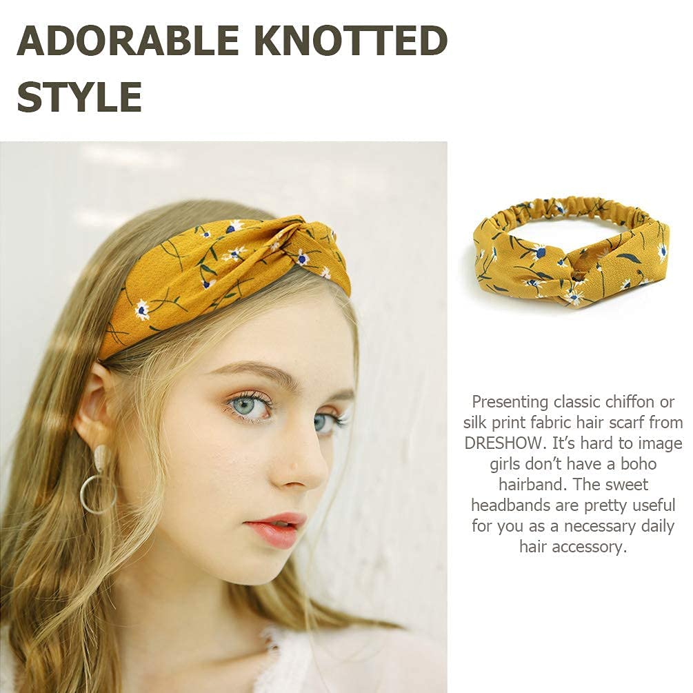 DRESHOW 16 Pack Turban Headbands for Women Elastic Back Twisted Hair Bands Face Vintage Cross Head Wrap Hair Accessories
