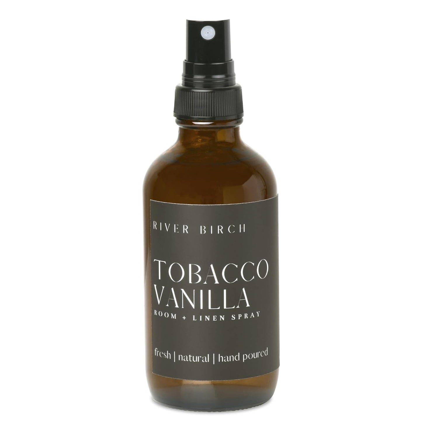 River Birch Luxury Linen and Room Spray - Tobacco Vanilla Home Signature Scent - Room Fragrance Spray - Fragrant Fresh Linen Air Freshener For Bedding - Handmade in Texas - 4 oz Glass Amber Bottle