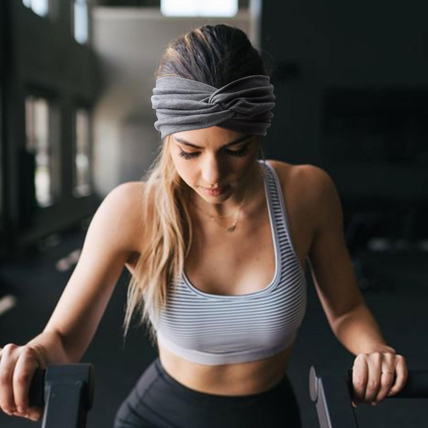 Extra Wide Headbands for Women Large Turban Headband Non Slip Boho Elastic Hairband Hair Twisted Knot Head Bands Accessories