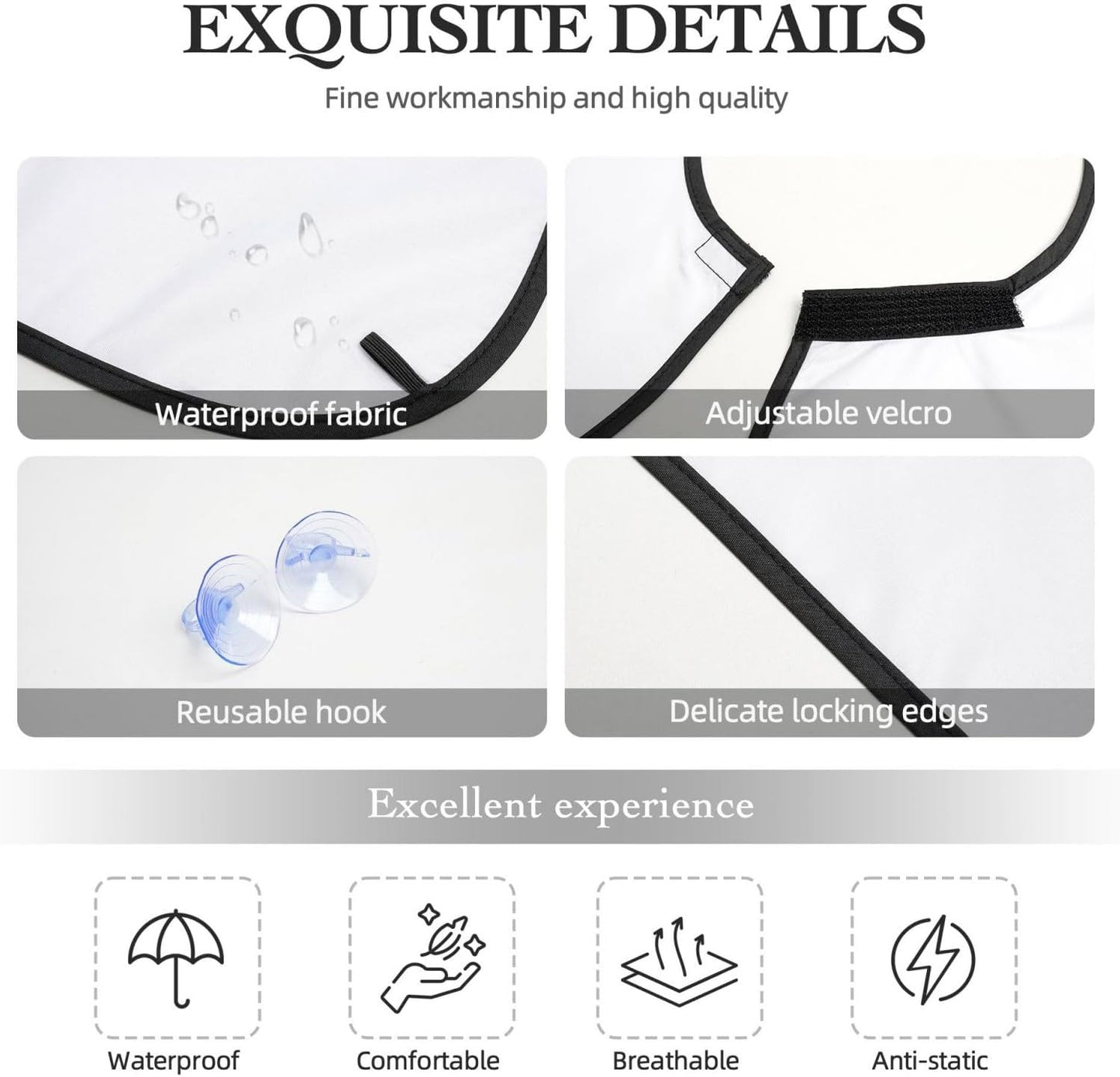 Waterproof Beard Trimming Bib, Non-Stick Hair Catcher for Men Shaving, Grooming Apron for Husband Dad, Floral Flowers Foxes Shave Bib