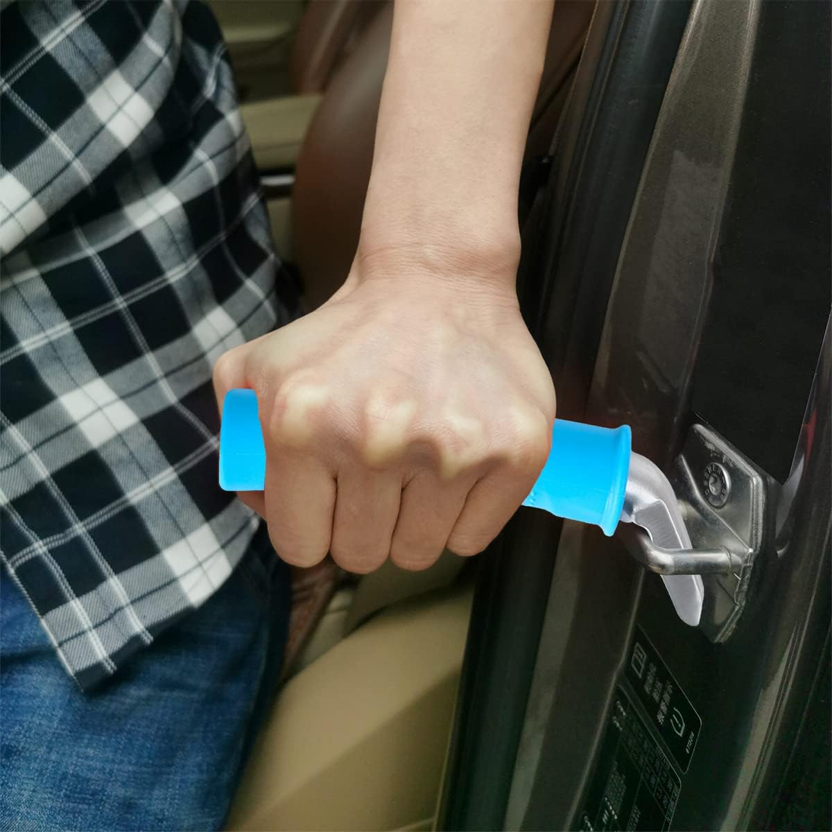 Auto Cane Portable Vehicle Support Handle,Blue Car Door Assist Bar,Supports up to 300 Pounds