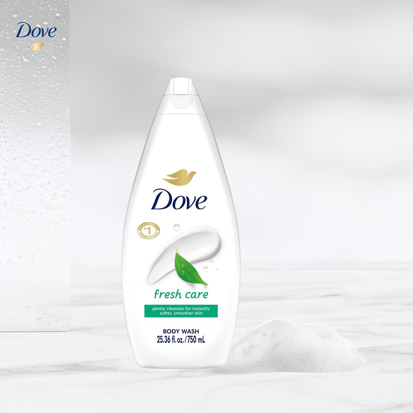 Dove Body Wash, Fresh Care, Value-Size 4-Pack – Soothing Moisturizing Cleanser for Soft Skin, 25.36 Oz Ea