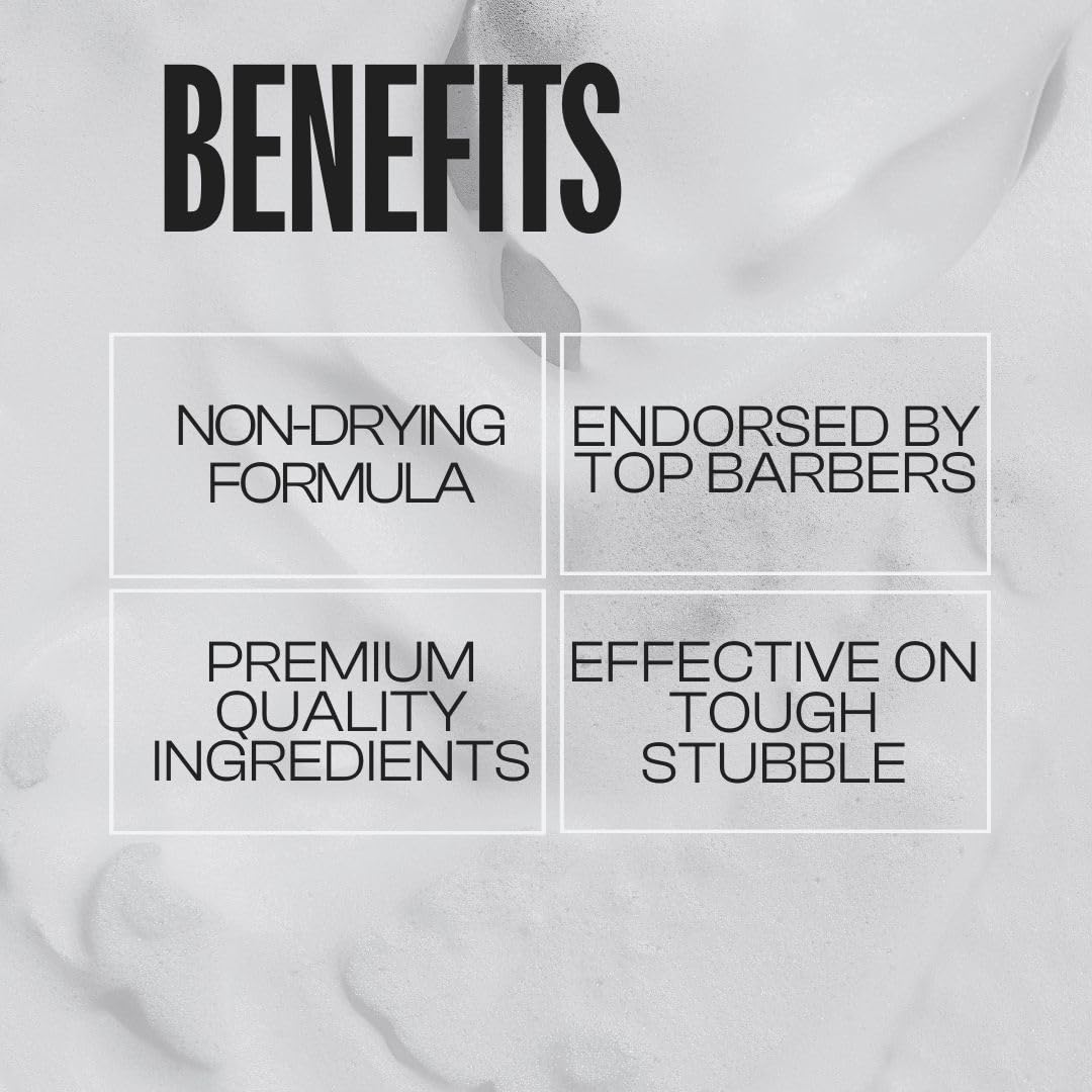 Men Rock Shave Cream - Black Pomegranate - Mens Shaving Cream - Moisturizing Shaving Foam for Men - Non-Drying Formula - Cruelty-Free - 3.5 oz