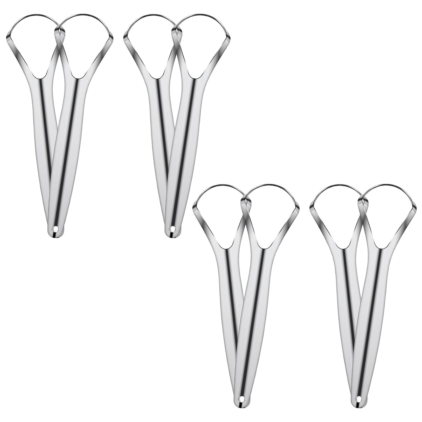 8 Pcs Tongue Scraper Stainless Steel Tongue Cleaners Wide Head Tongue Cleaner Tool Reduce Bad Breath Tongue Scrapers for Fresh Breath